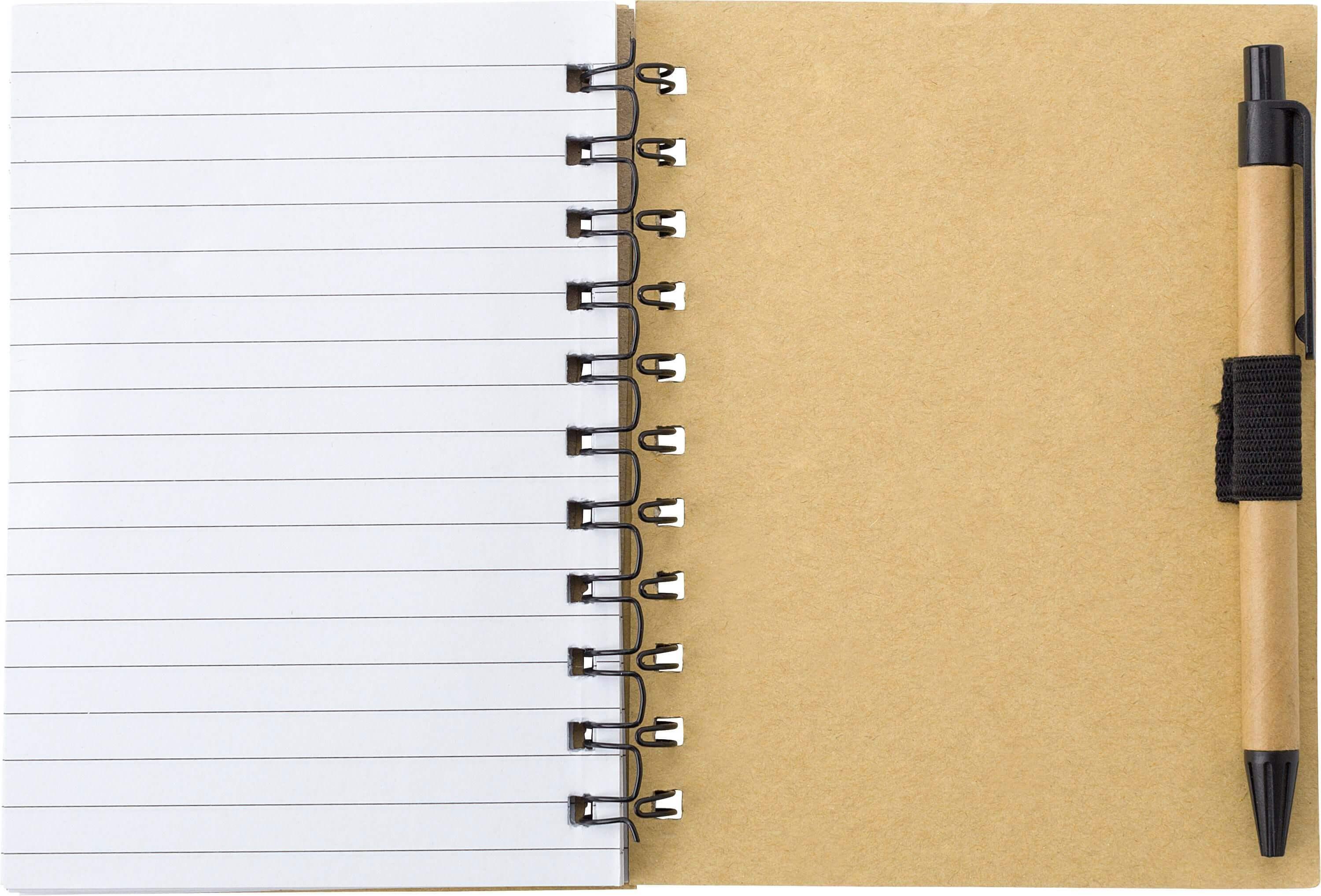 Caderno de bambu com notas Niall