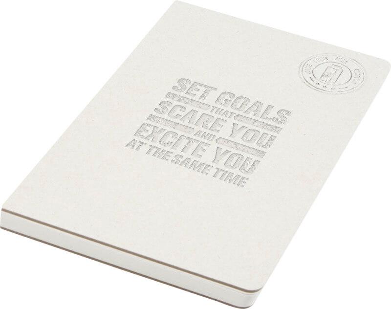 Caderno de notas sem lombada em tamanho referência A5 "Dairy Dream" fabricado com embalagens de leite recicladas