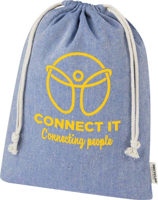 Saco de algodão reciclado de 150 g/m² grande 4 L "Pheebs"