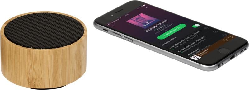 Coluna Bluetooth® de bambu "Cosmos" - Image 2