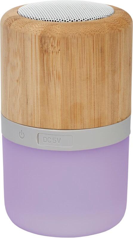 Coluna Bluetooth® em bambu com luz "Aurea" - Image 6