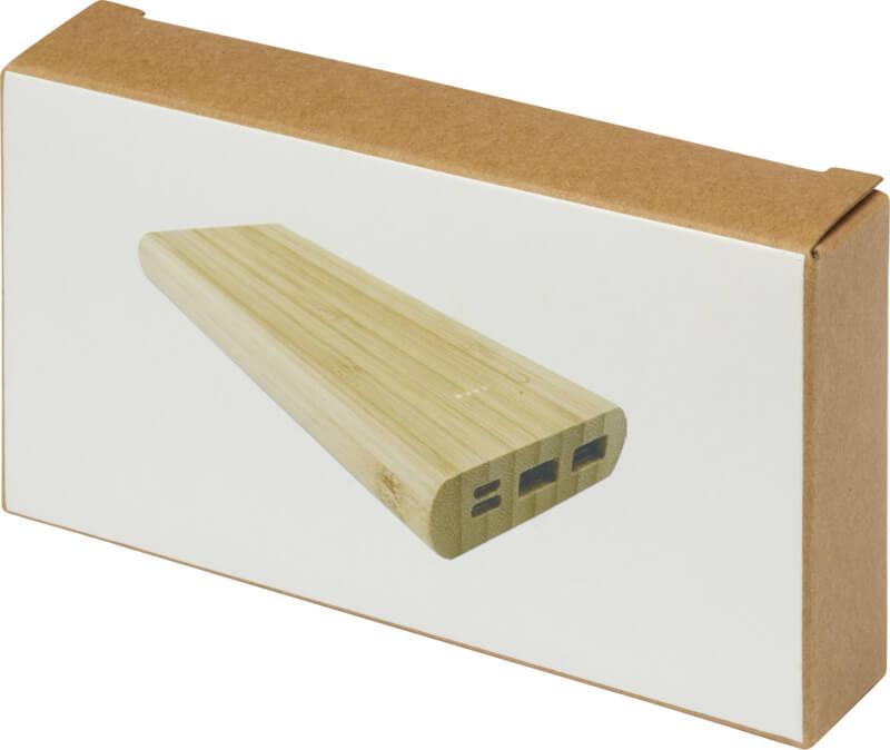 Powerbank de 10,000 mAh em bambu "Tulda" - Image 2