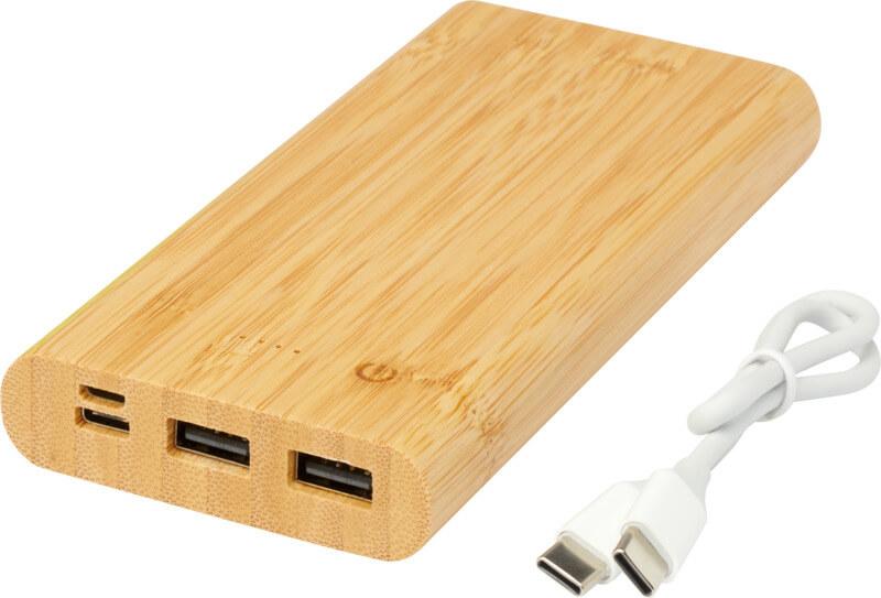 Powerbank de 10,000 mAh em bambu "Tulda" - Image 6