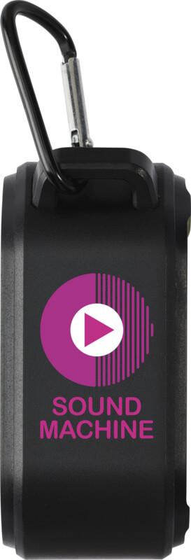 Coluna Bluetooth® solar de 3 W IPX5 de plástico reciclado RCS com mosquetão "Solo" - Image 2