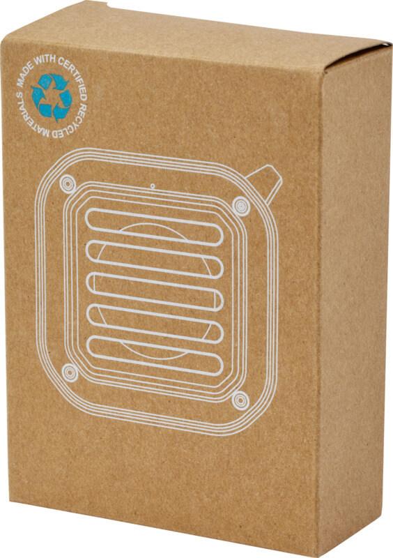 Coluna Bluetooth® solar de 3 W IPX5 de plástico reciclado RCS com mosquetão "Solo" - Image 3