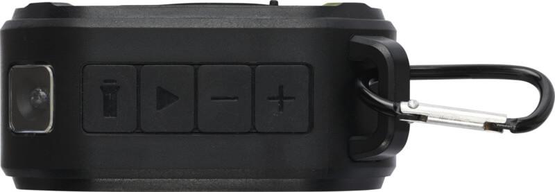 Coluna Bluetooth® solar de 3 W IPX5 de plástico reciclado RCS com mosquetão "Solo" - Image 7