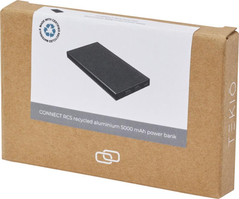 Powerbank de 5 000 mAh de alumínio reciclado "Connect" - Image 2