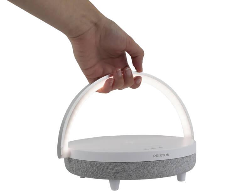 Coluna Bluetooth® 4 em 1 de 10 W com luz LED e base de carregamento sem fio "Prixton" - Image 4