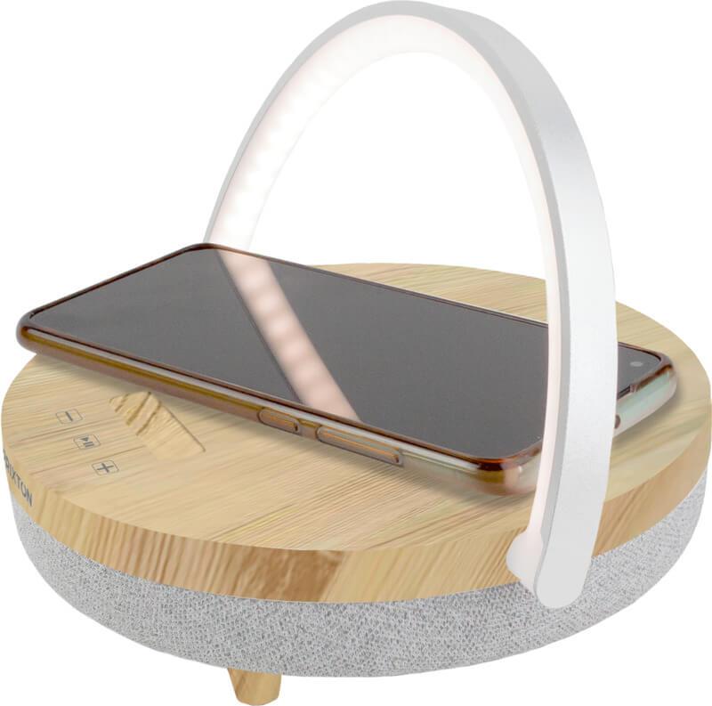 Coluna Bluetooth® 4 em 1 de 10 W com luz LED e base de carregamento sem fio "Prixton" - Image 6