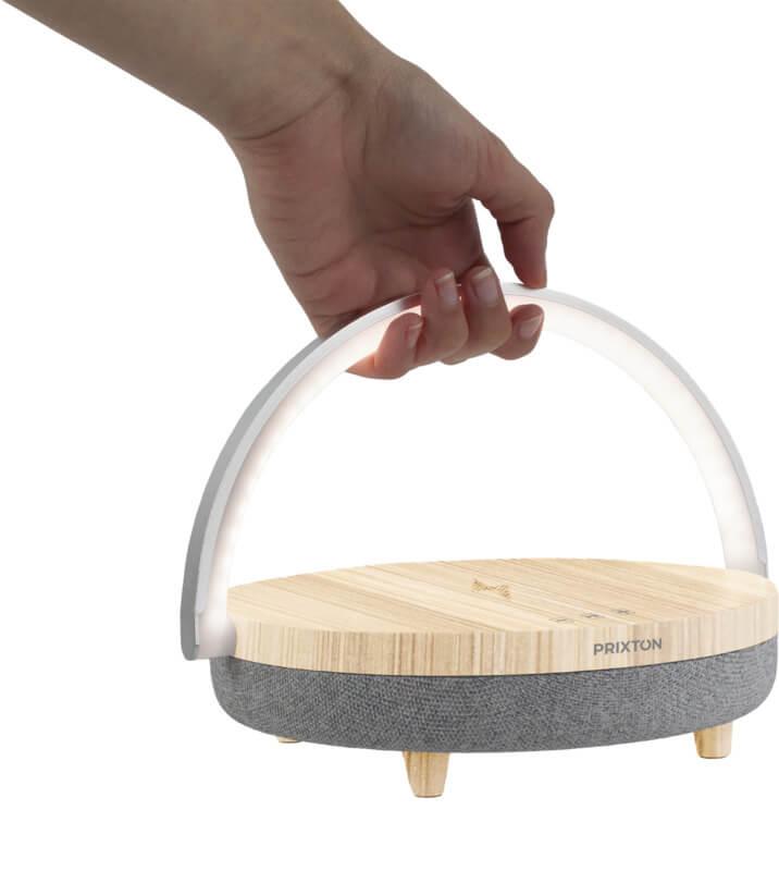 Coluna Bluetooth® 4 em 1 de 10 W com luz LED e base de carregamento sem fio "Prixton" - Image 8