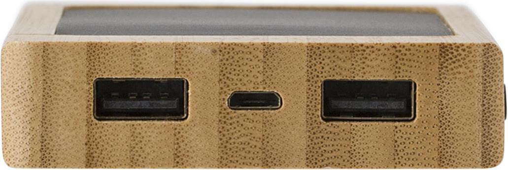 Power Bank solar de bambú Joan - Image 3