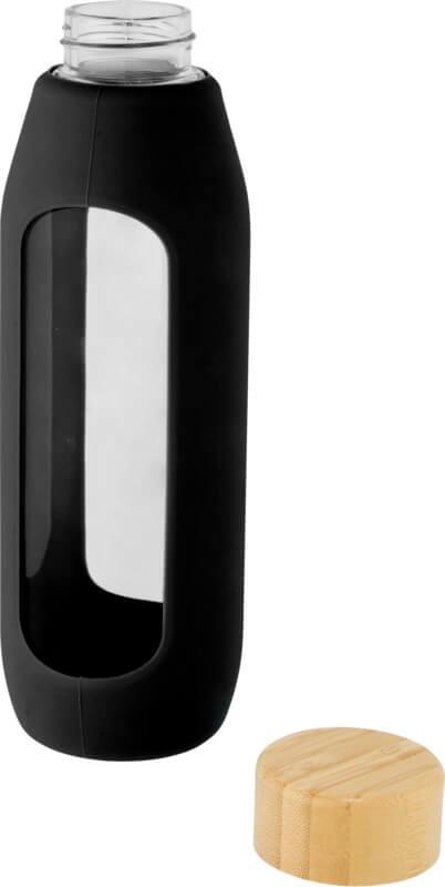 Garrafa de vidro borossilicato de 600 ml com pega de silicone "Tidan" - Image 4