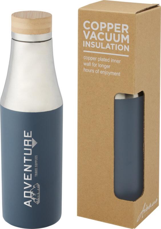 Garrafa de 540 ml de cobre isolada a vácuo em aço inoxidável com tampa de bambu "Hulan" - Image 16