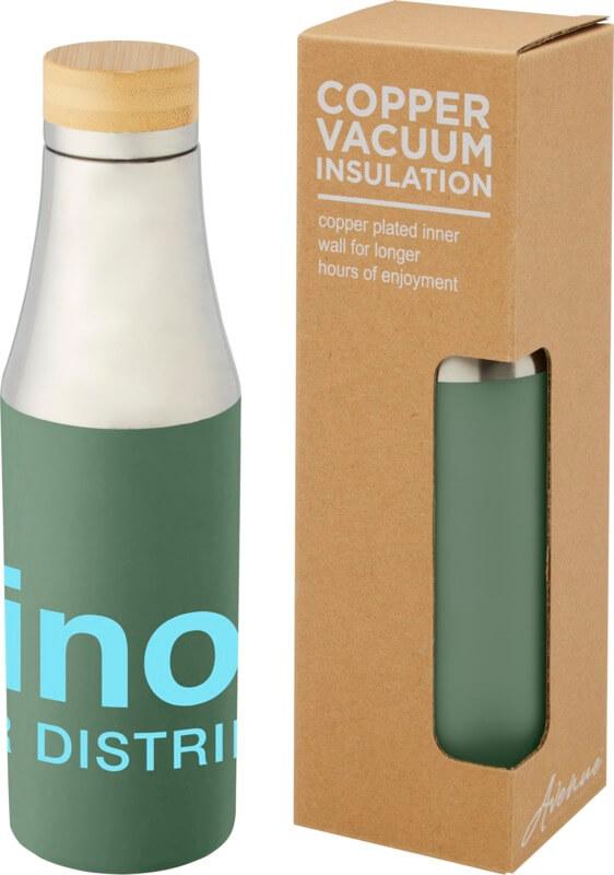 Garrafa de 540 ml de cobre isolada a vácuo em aço inoxidável com tampa de bambu "Hulan" - Image 24