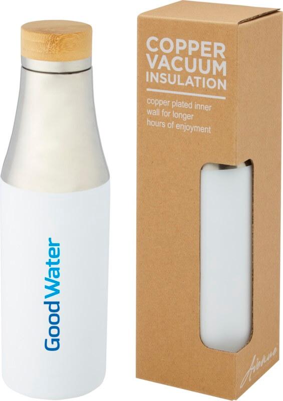 Garrafa de 540 ml de cobre isolada a vácuo em aço inoxidável com tampa de bambu "Hulan" - Image 8