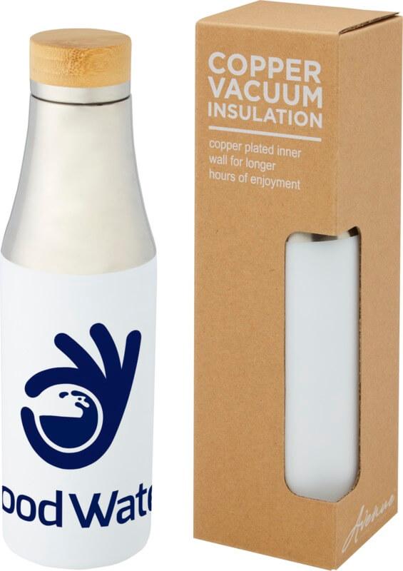 Garrafa de 540 ml de cobre isolada a vácuo em aço inoxidável com tampa de bambu "Hulan" - Image 10