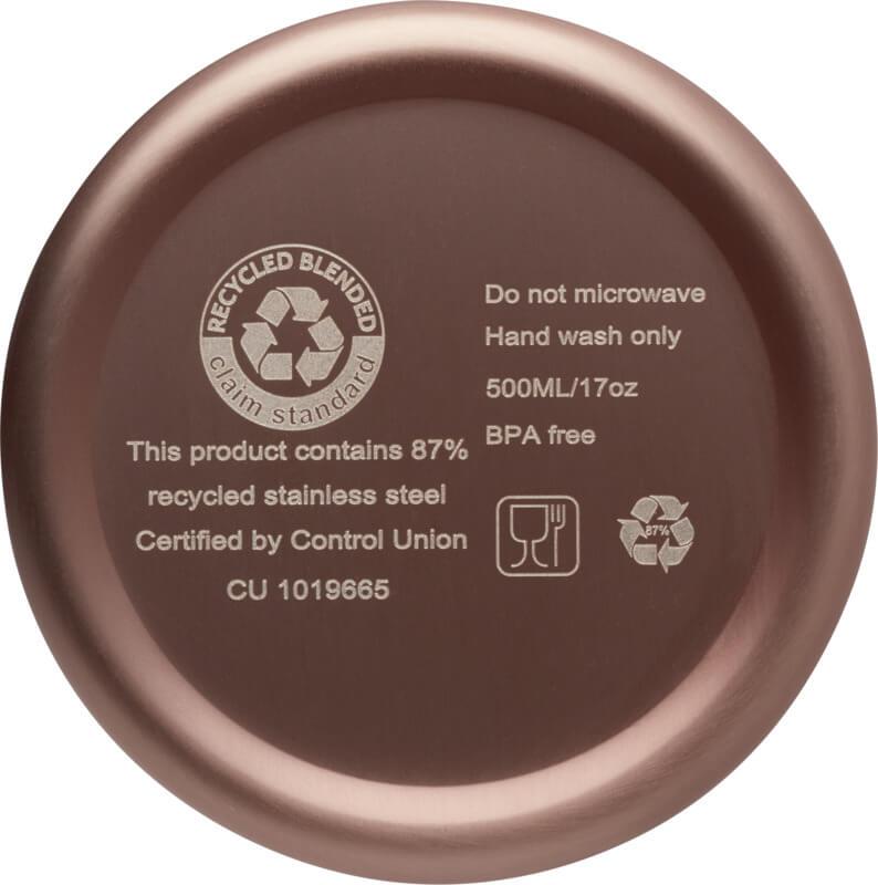 Garrafa com isolamento a vácuo em cobre e aço inoxidável reciclado de 500 ml com certificado RCS "Vasa" - Image 39