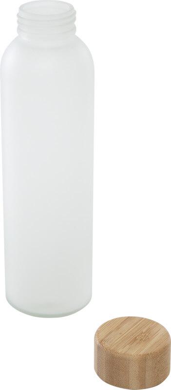 Garrafa de vidro sódico-cálcico fosco com tampa de bambu de 500 ml "Lume" - Image 3