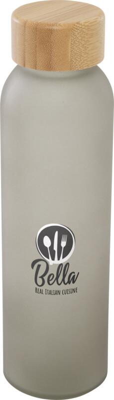 Garrafa de vidro sódico-cálcico fosco com tampa de bambu de 500 ml "Lume" - Image 9