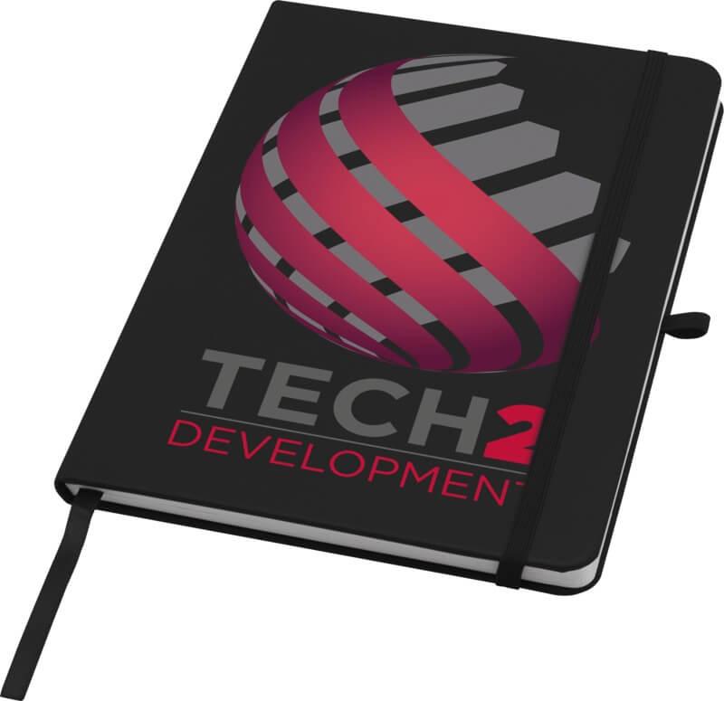 Bloco de notas de capa dura A5 reciclado com páginas pautadas "Teak"