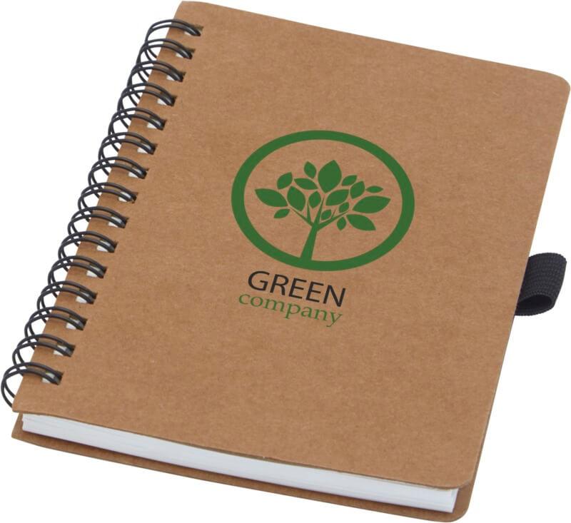 Caderno de argolas A6 em cartão reciclado com papel de pedra "Cobble"