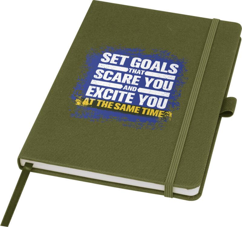 Caderno A5 de papel reciclado com capa RPET "Honua" - Image 36