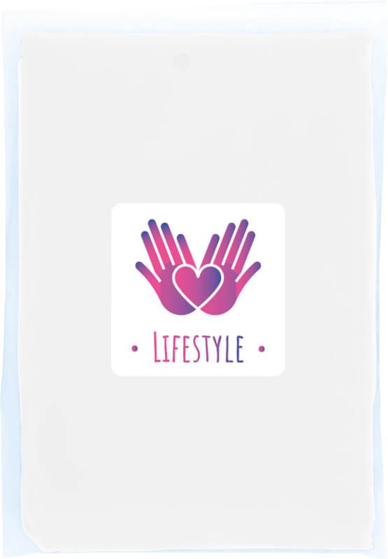 Poncho de chuva descartável de plástico reciclado com bolsa "Mayan"