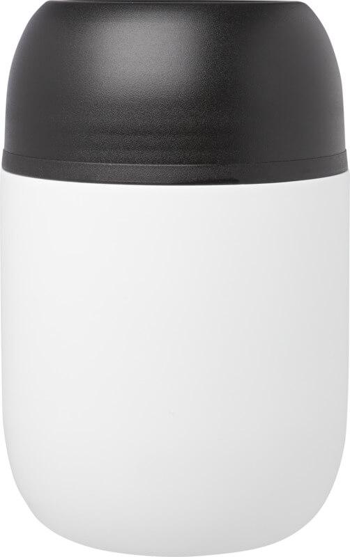 Marmita de aço inoxidável reciclado com parede dupla de 480 ml e colher dobrável "Supo" - Image 3