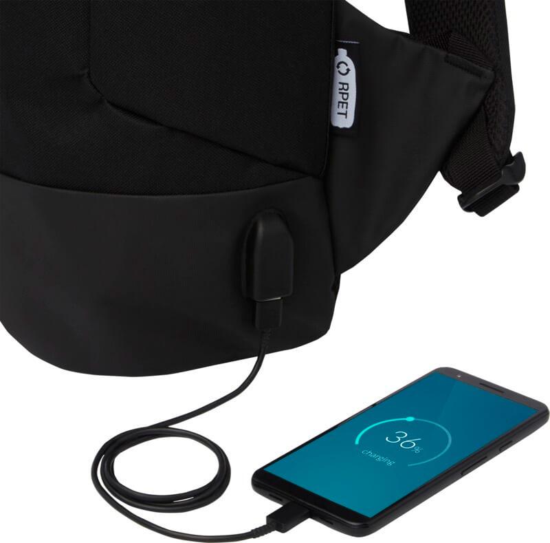 Mochila anti-roubo RPET GRS "Cover" 18L - Image 5