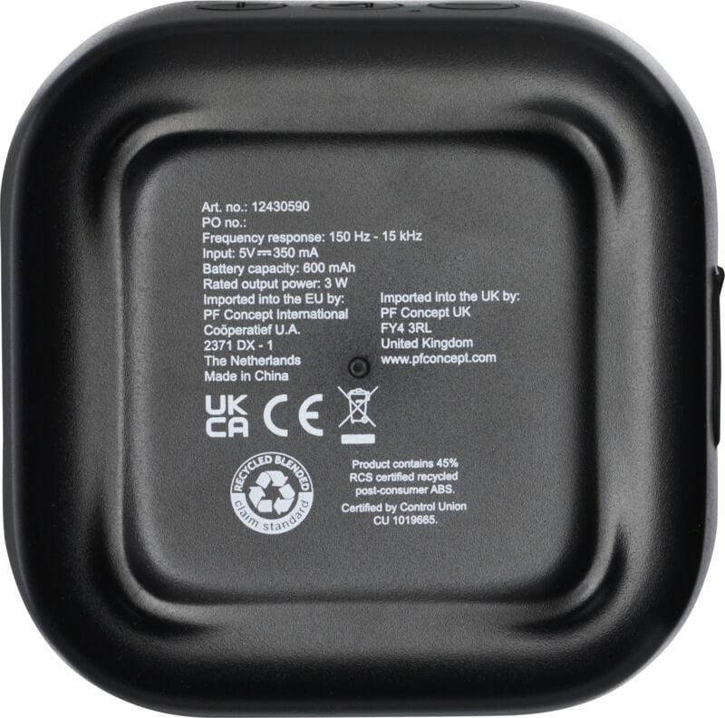 Mini coluna Bluetooth® de 3 W em plástico reciclado RCS "Stark 2.0" - Image 4