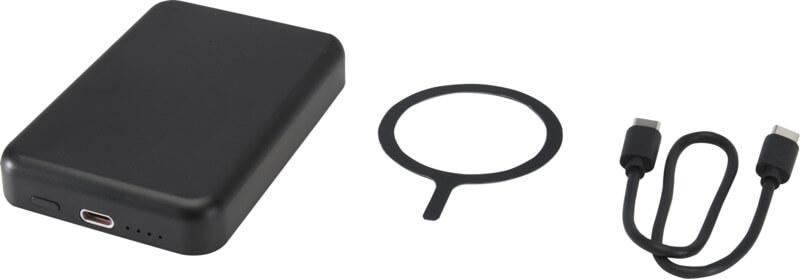 Powerbank magnético sem fios de 5.000 mAh e 15 W com PD de 20 W - feito de plástico reciclado "Acrab" - Image 6