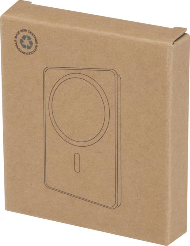 Powerbank magnético sem fios de 5.000 mAh e 15 W com PD de 20 W - feito de plástico reciclado "Acrab" - Image 2