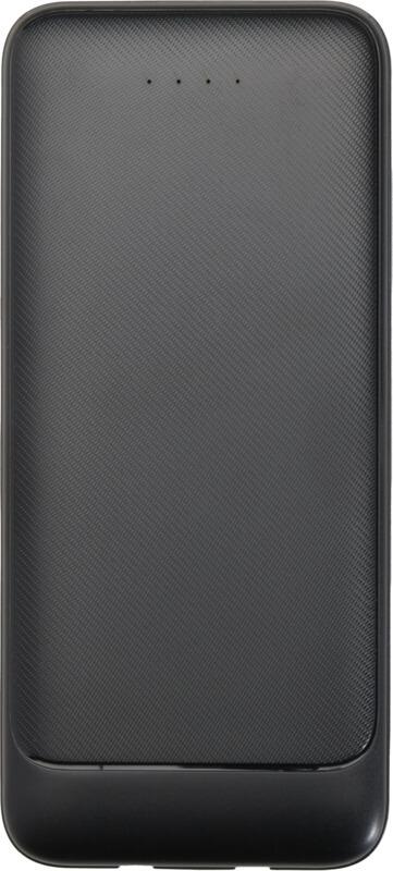 Powerbank de plástico reciclado de 10.000 mAh e 10 W com 2 cabos integrados "Adhil" - Image 2