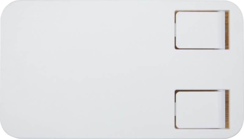 Suporte de telemóvel dobrável para secretária de plástico reciclado com detalhes em bambu "Alfirk" - Image 2