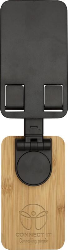 Suporte de telemóvel dobrável para secretária de plástico reciclado com detalhes em bambu "Alfirk" - Image 4