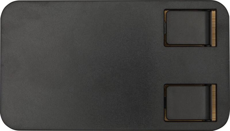 Suporte de telemóvel dobrável para secretária de plástico reciclado com detalhes em bambu "Alfirk" - Image 5