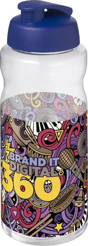 Garrafa desportiva com tampa articulada de 1 litro "H2O Active® Big Base"