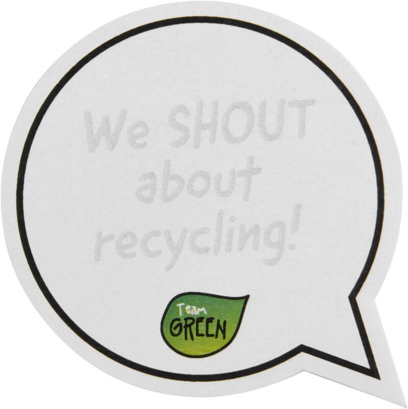Notas adesivas recicladas em forma de bolha de fala "Sticky-Mate®" - Image 4