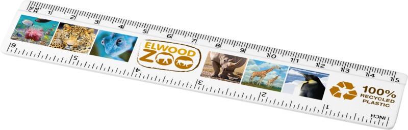 Régua de plástico reciclado de 15 cm "Refari"