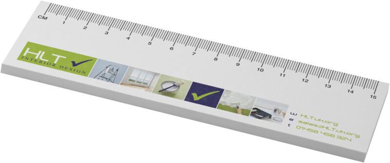 Notas adesivas recicladas com régua impressa "Sticky-Mate®" - Image 2