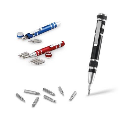 TOOLPEN. Conjunto de chave de parafusos em forma de esferográfica