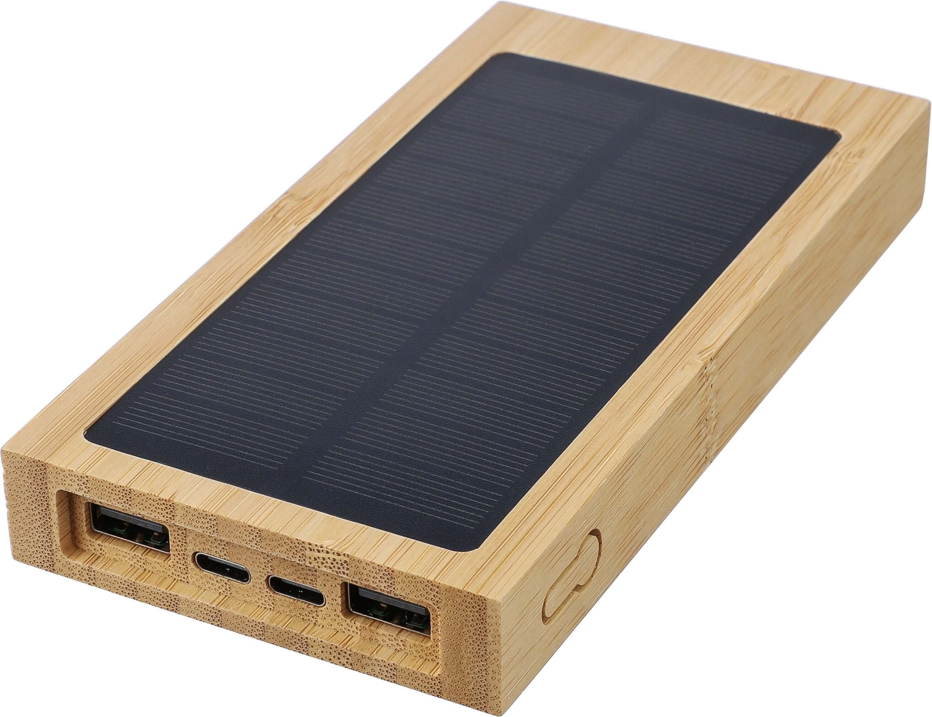 Powerbank solar em bambu Elz - Image 4