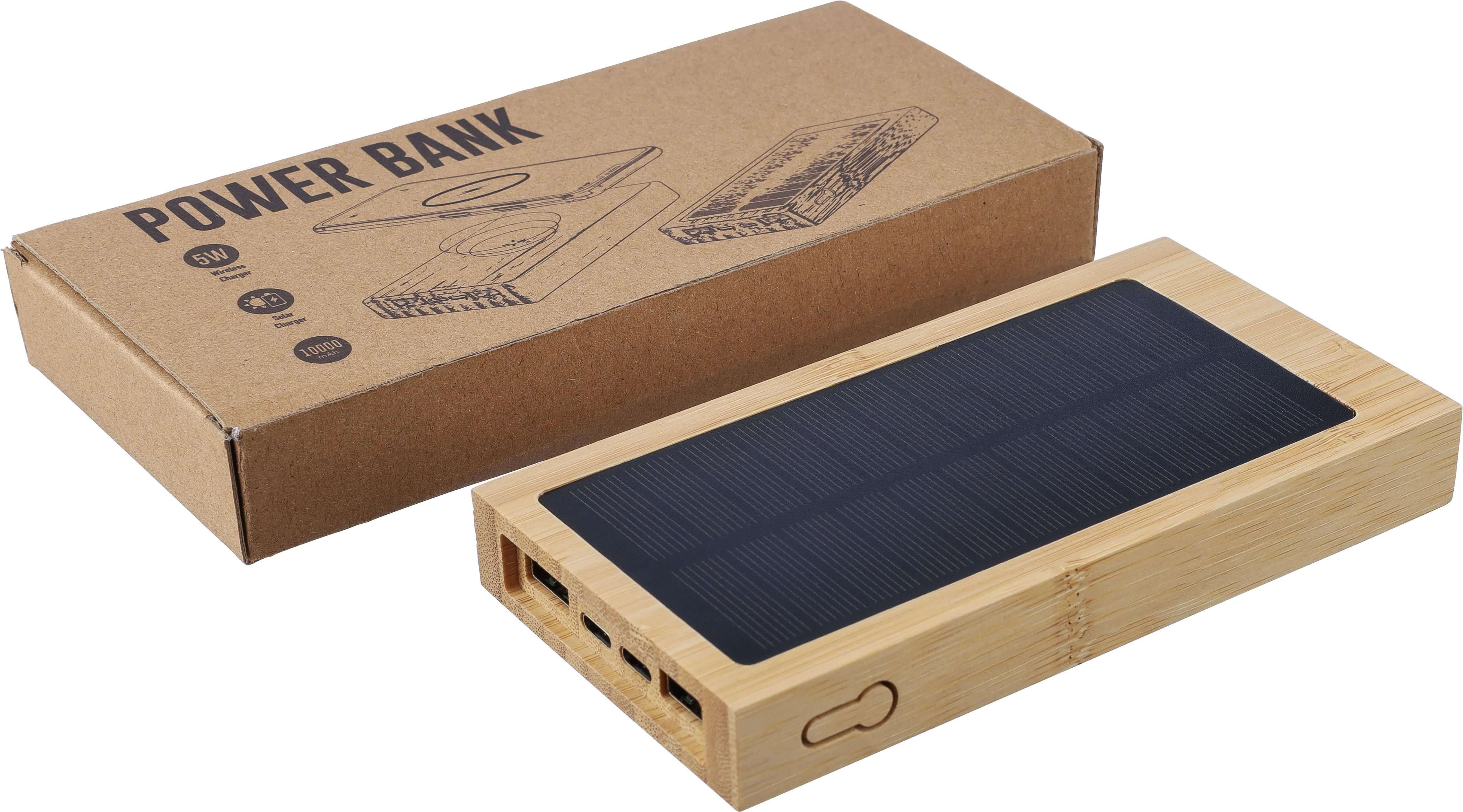 Powerbank solar em bambu Elz - Image 9