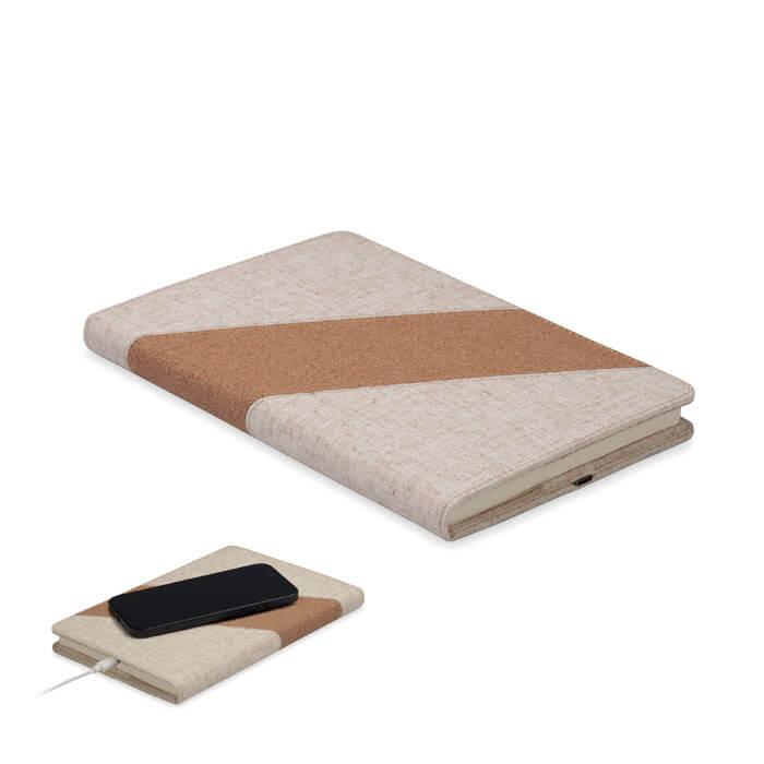 Notebook A5 com carregador 15W