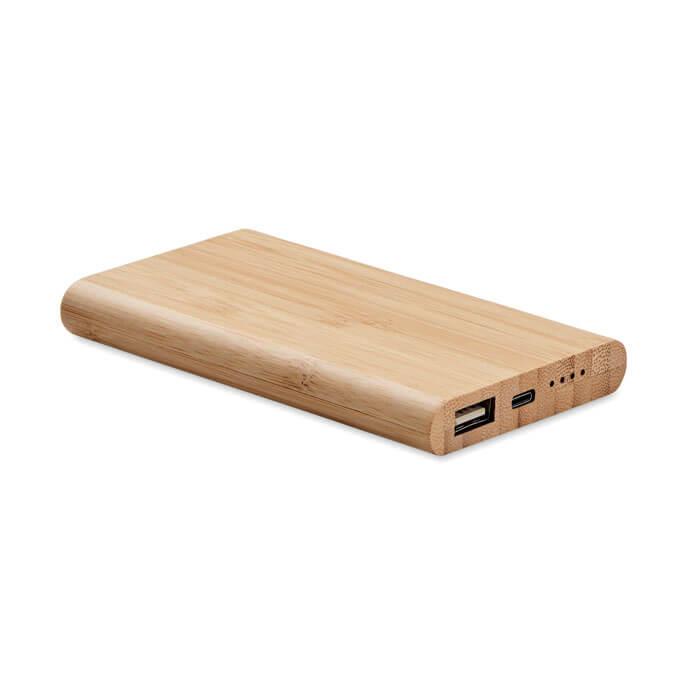 Power Bank de bambu 4000 mAh