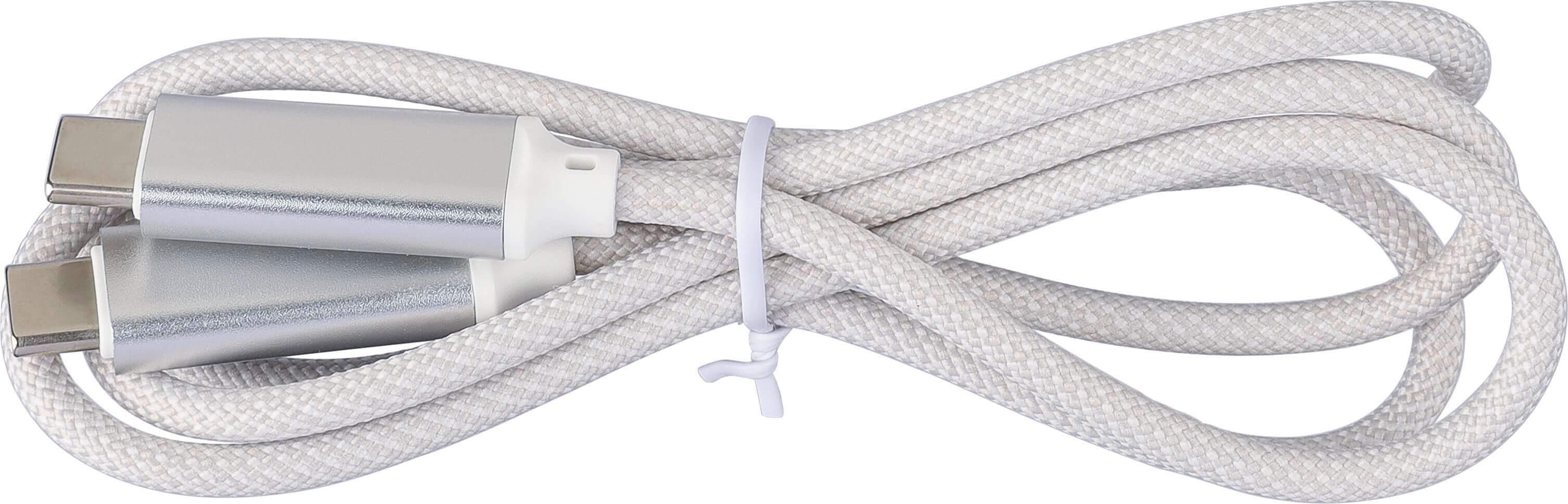 Giving 1097552 2 impr 1214331 Cabo de carregamento em tecido de nylon 65W Claudia - Image 3