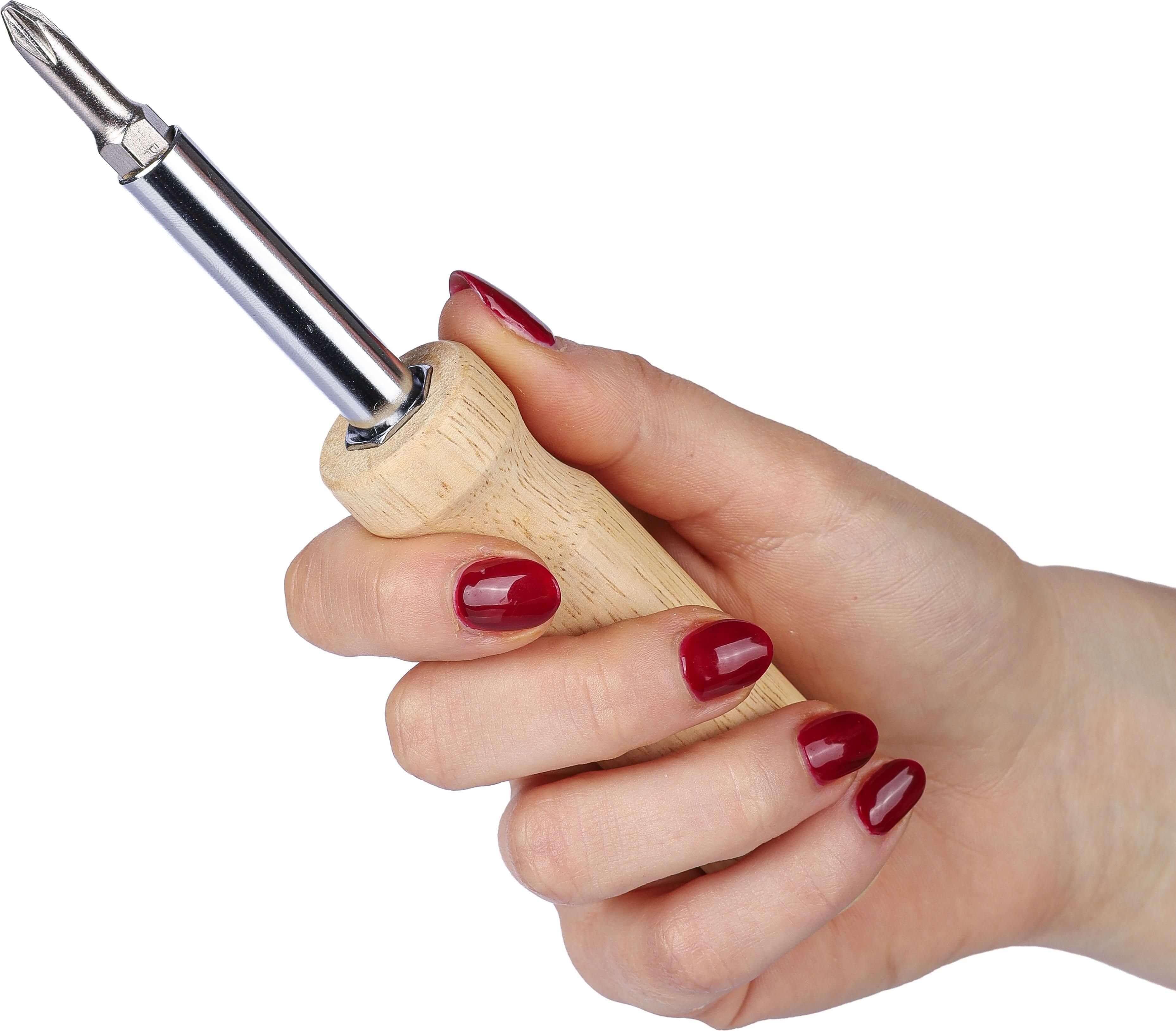 Giving 1267785 6 impr 1345224 Conjunto de chaves de fendas em madeira de borracha Leni - Image 7