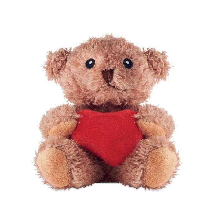 Urso de peluche com coração