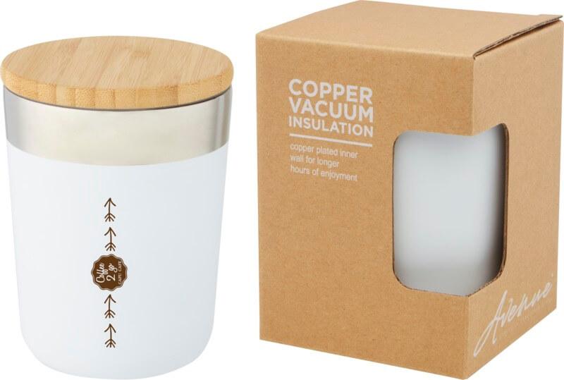 PF 100670 7 10067001 PP Y1 Copo térmico de 330 ml de cobre isolado a vácuo em aço inoxidável com tampa de bambu "Lagan" - Image 8
