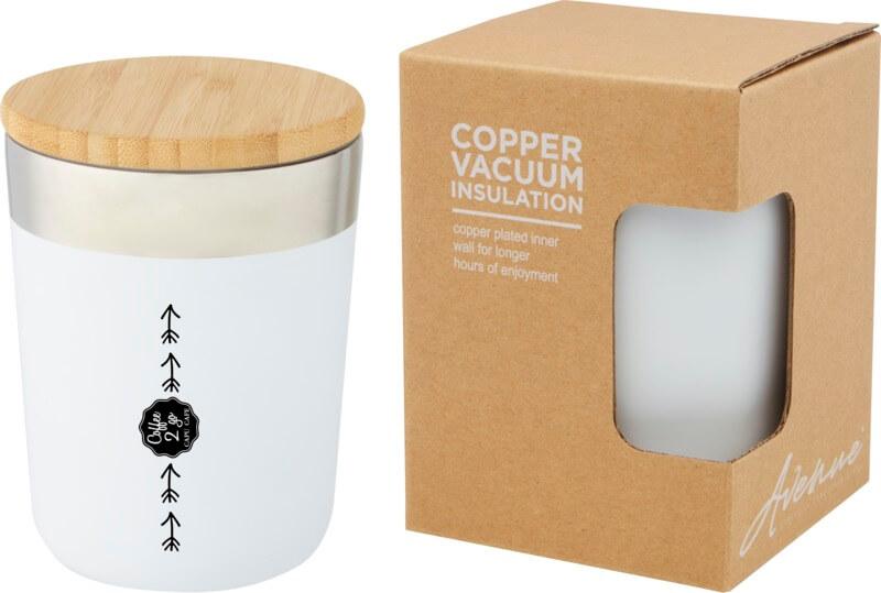 PF 100670 8 10067001 PP Y2 Copo térmico de 330 ml de cobre isolado a vácuo em aço inoxidável com tampa de bambu "Lagan" - Image 9